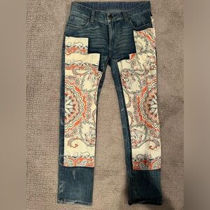 Free People patch jeans